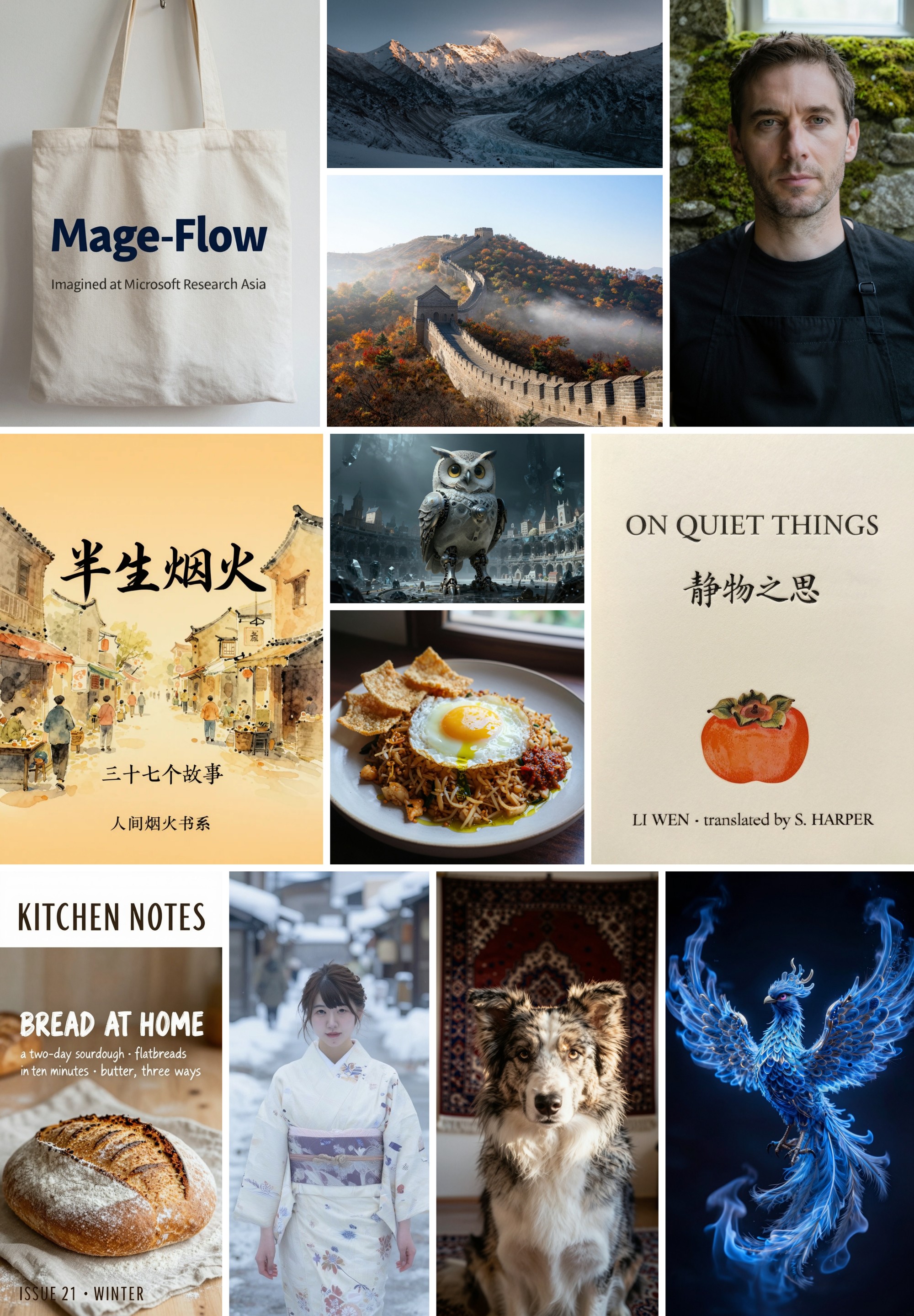 Mage-Flow native-resolution text-to-image examples
